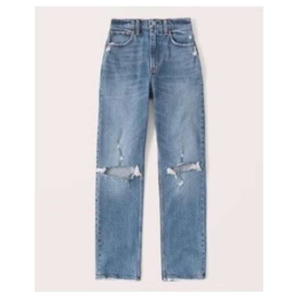 Abercrombie and Fitch Ultra High Rise 90s Straight Jean